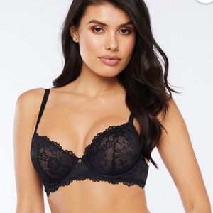 Savage X FentyFloral Lace Unlined Bra with X Charm